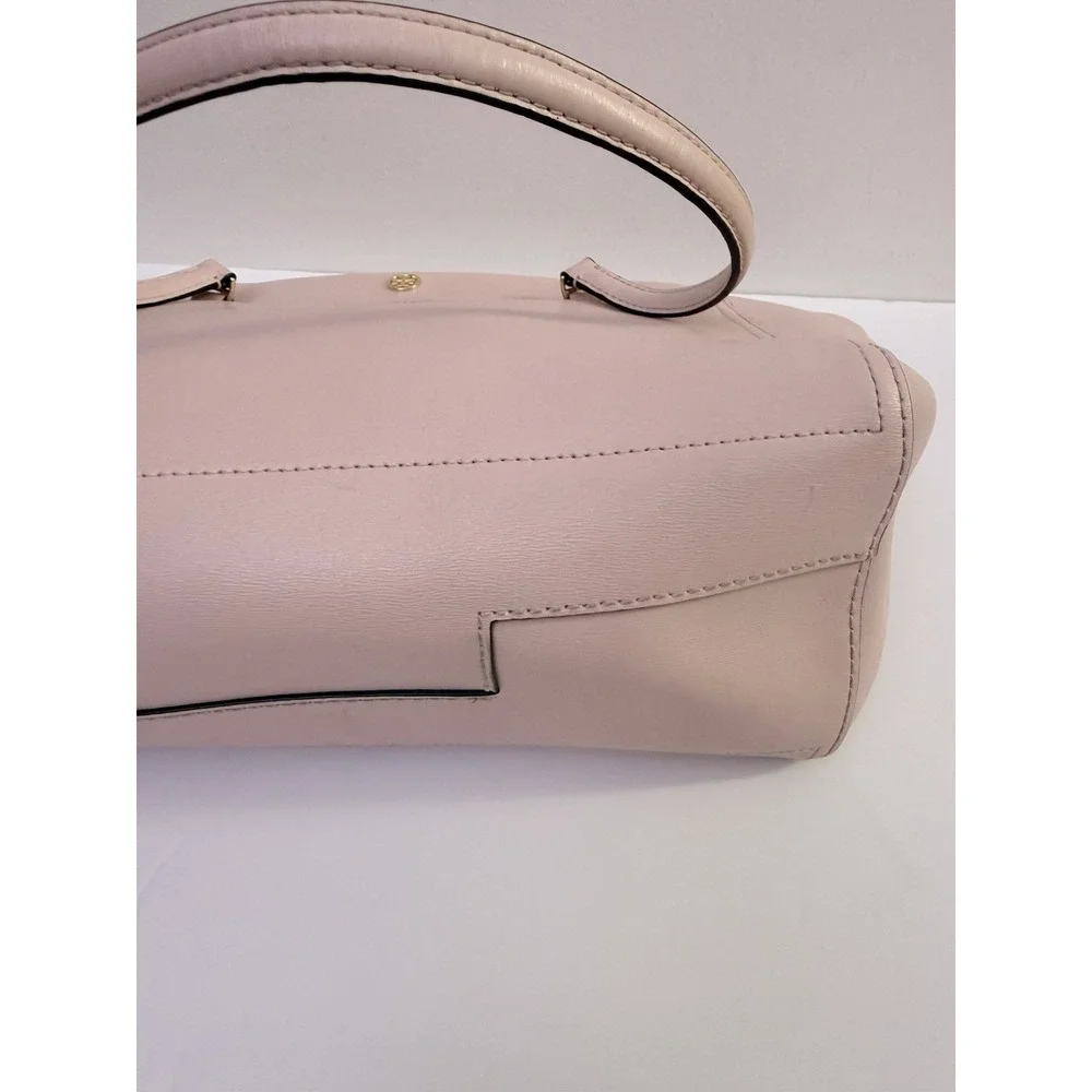 Tory Burch Parker Tote Pink Leather Bag Purse Classic Preppy Zip Top‎
